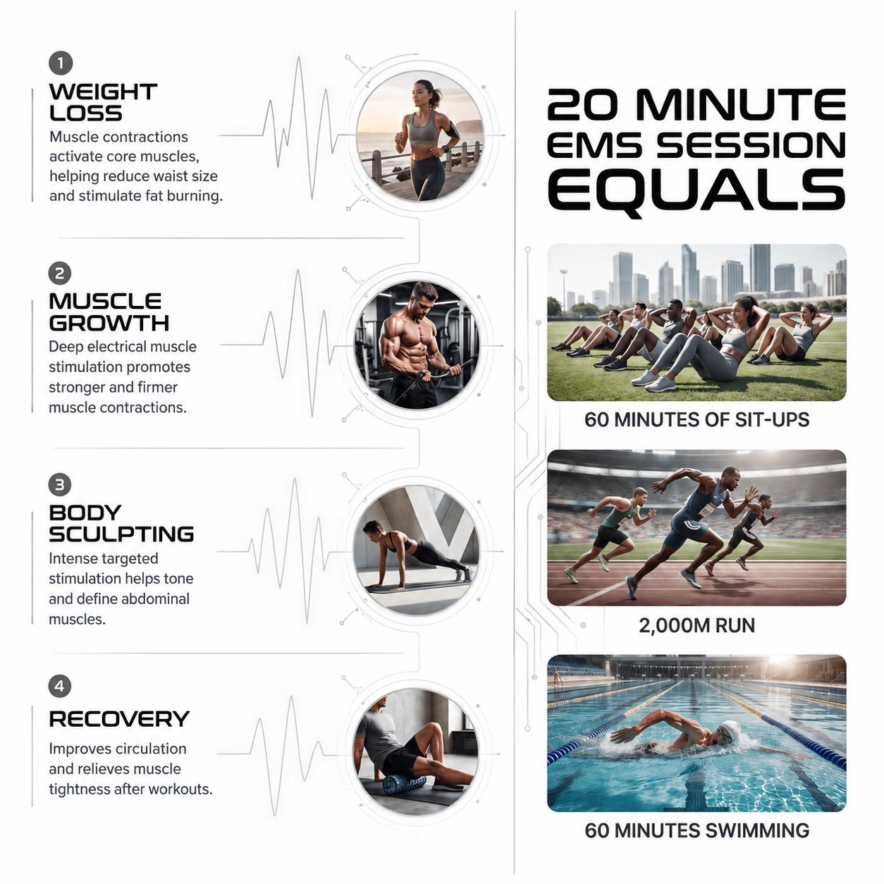 ACE PowerCore lifestyle photo - man using EMS trainer during rest