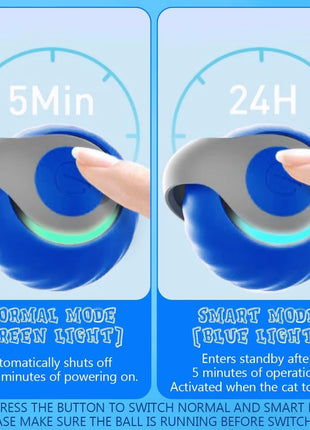 Smart Interactive Speedy Tail 2.0 Cat Toy Automatic Moving Balls for Cats and Dogs Touch Motion Rolling Toy Ball for Pet