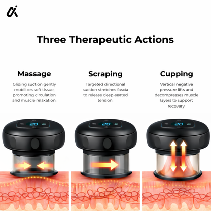 ACE Cupping Pro applied on arm for blood flow stimulation