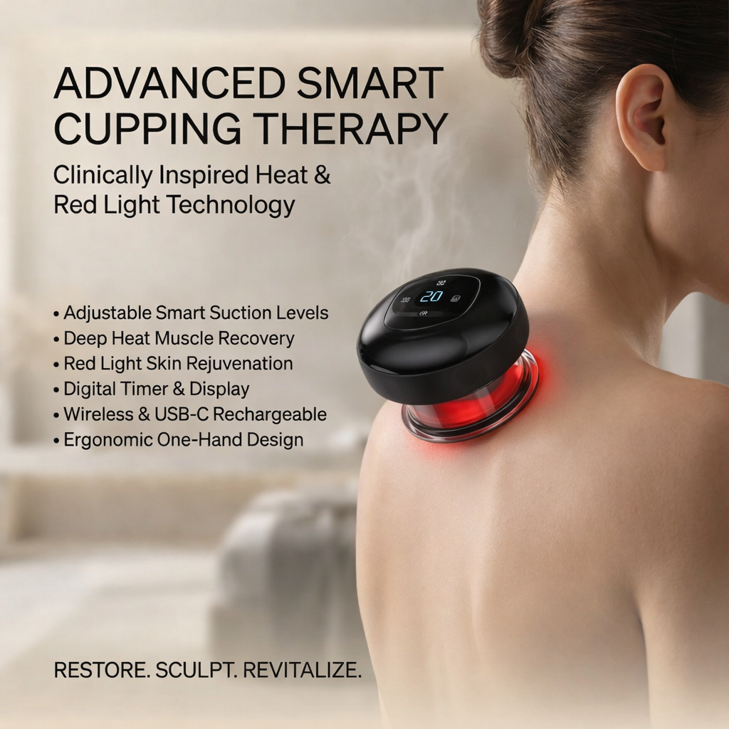 ACE Cupping Pro used for muscle recovery on upper back
